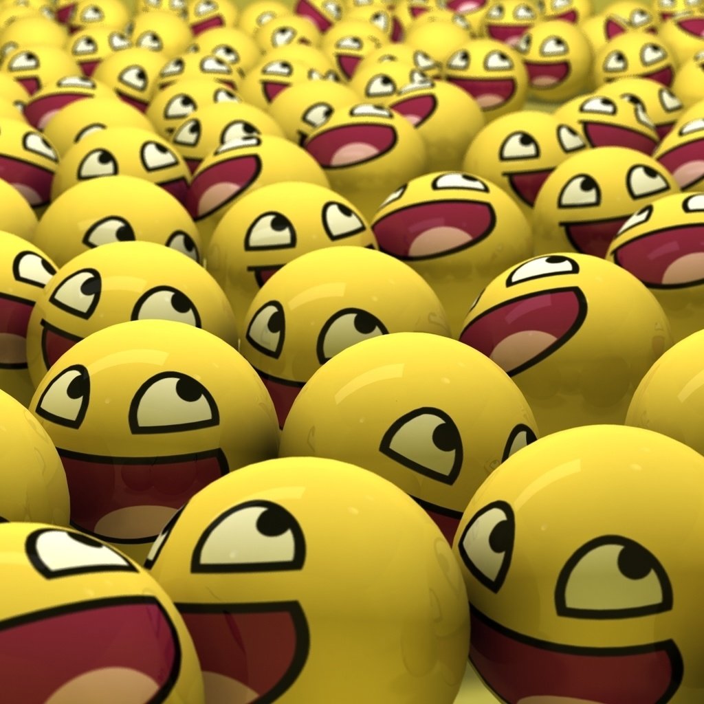 Обои смайлы, шары, желтый, smiles, balls, yellow разрешение 1920x1080 Загрузить