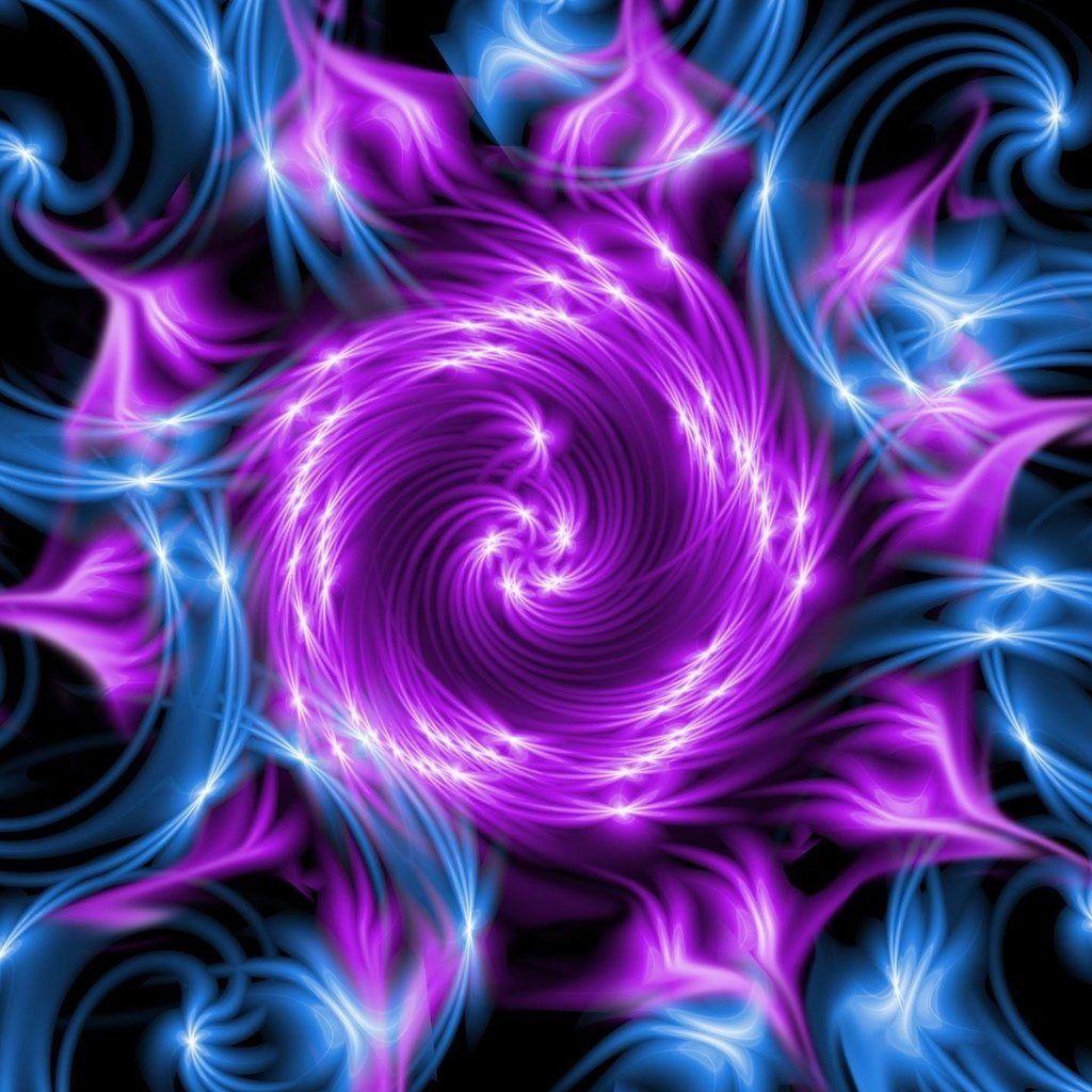 Обои фиолетовый, фрактал, purple, fractal разрешение 1920x1440 Загрузить