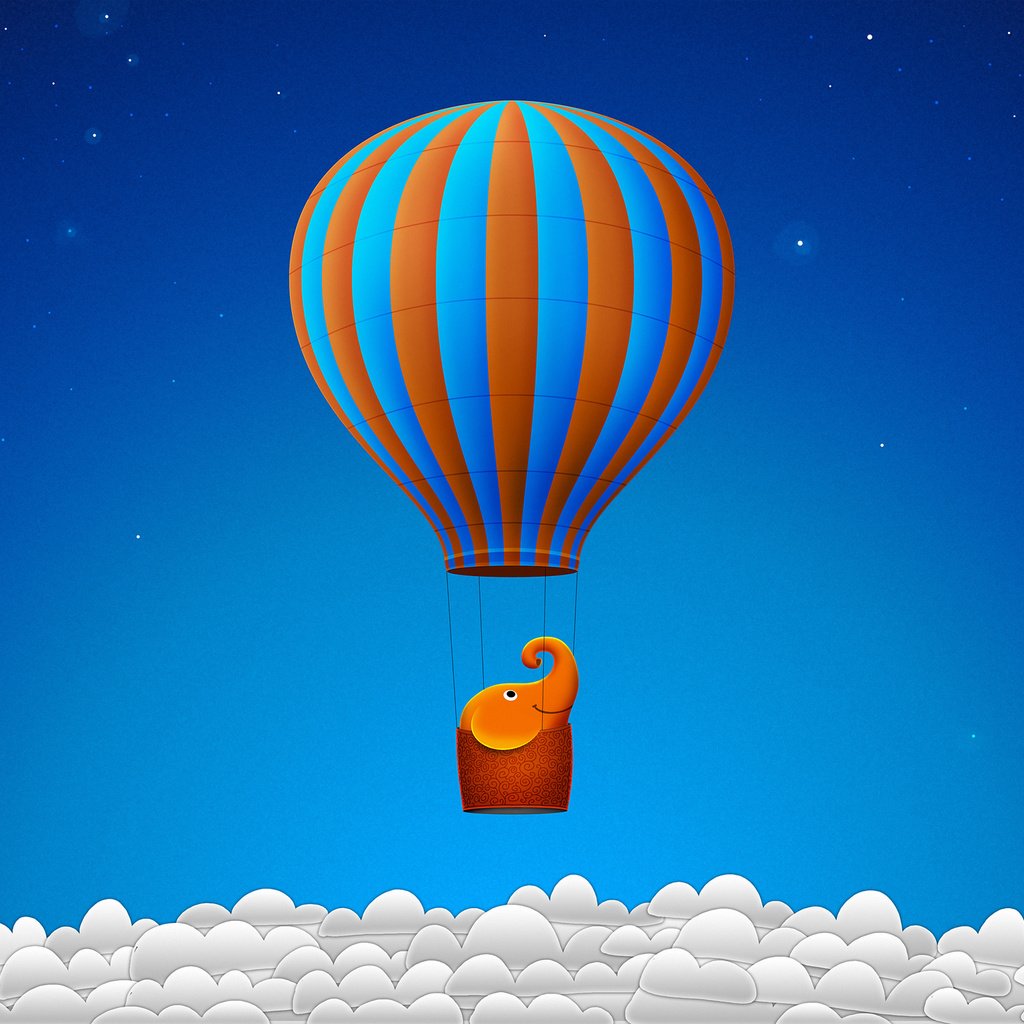 Обои облака, шар, воздушный, clouds, ball, air разрешение 2560x1600 Загрузить