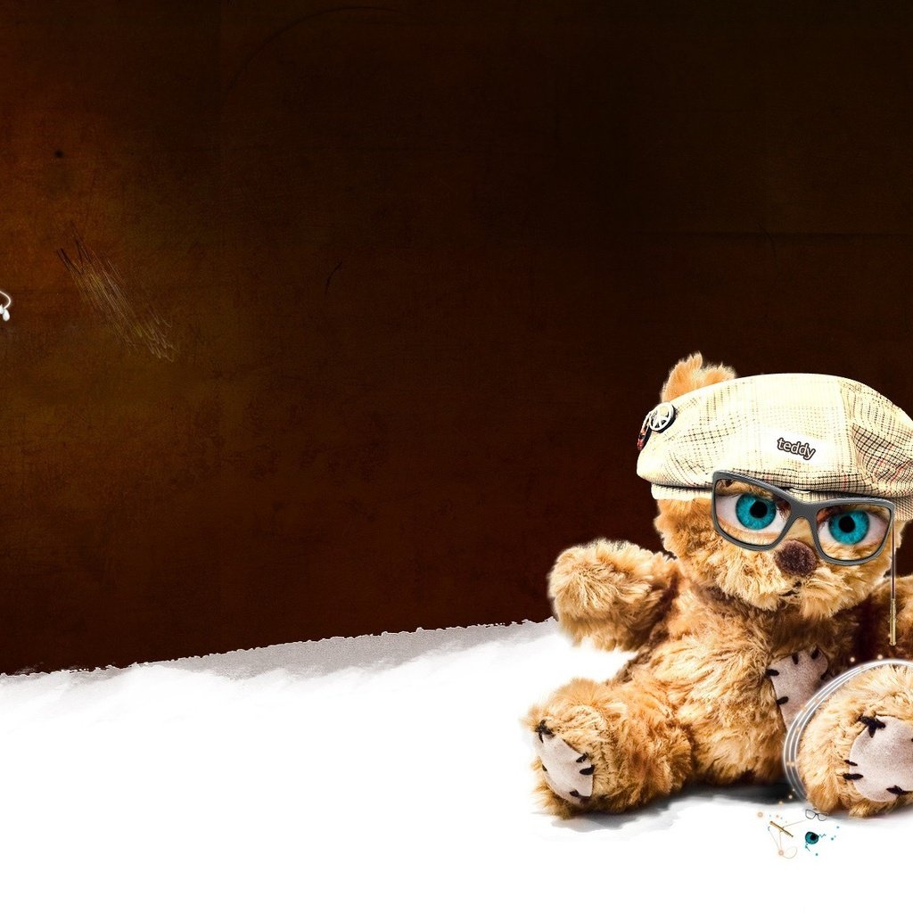 Обои очки, мишка, игрушка, glasses, bear, toy разрешение 1920x1200 Загрузить