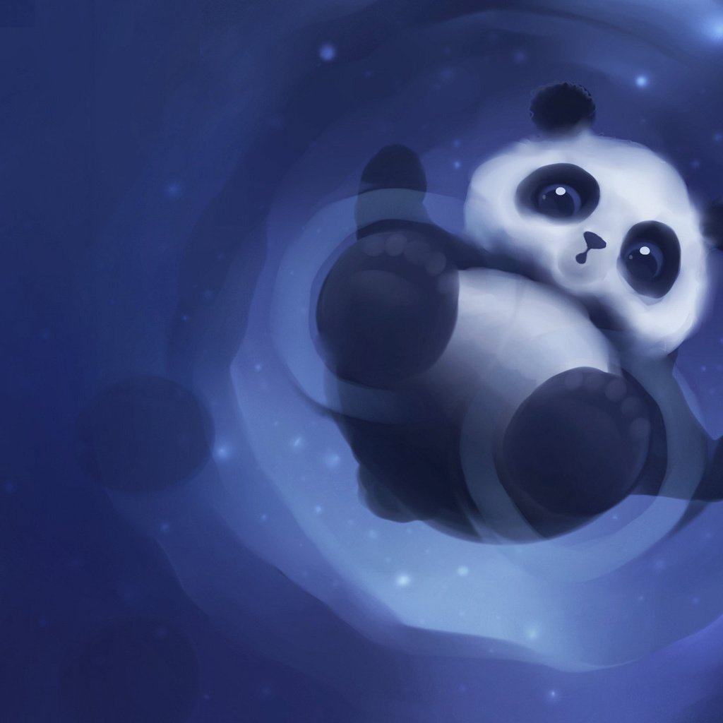 Обои рисунок, панда, няшка, figure, panda, i love it разрешение 1920x1080 Загрузить