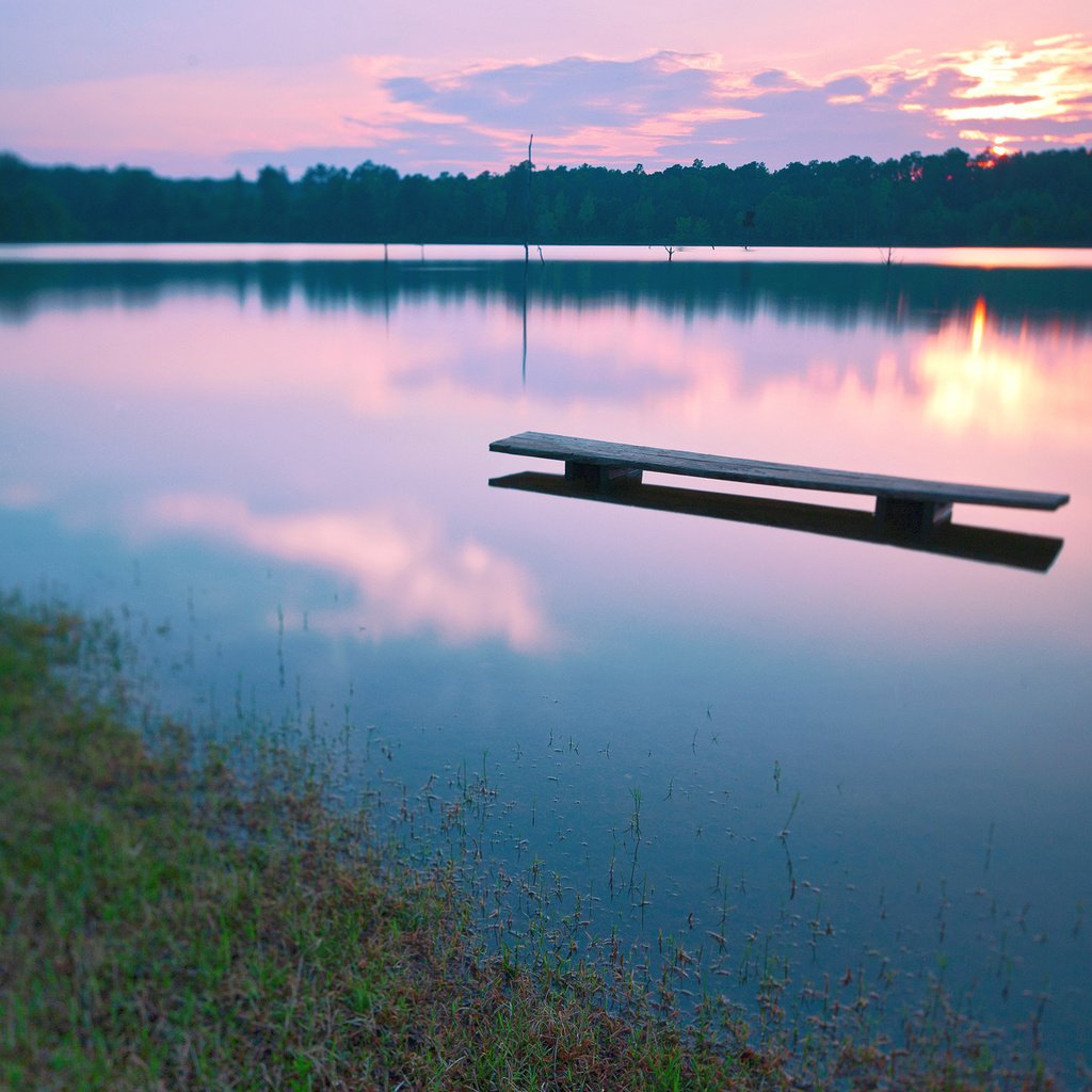 Обои озеро, природа, закат, гладь, lake, nature, sunset, surface разрешение 1920x1200 Загрузить