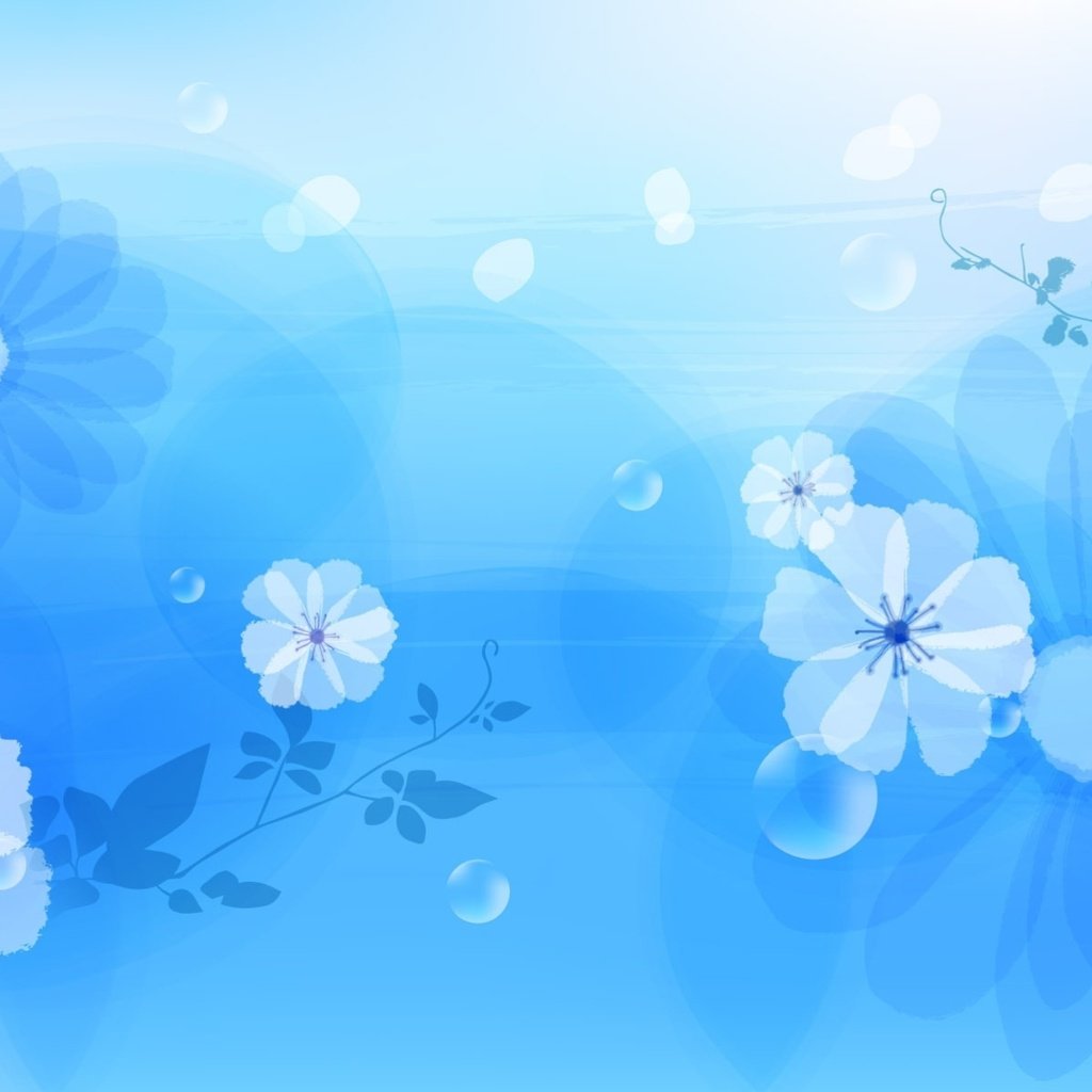 Обои цветы, рисунок, абстракция, фон, синий, синяя, flowers, figure, abstraction, background, blue разрешение 1920x1200 Загрузить