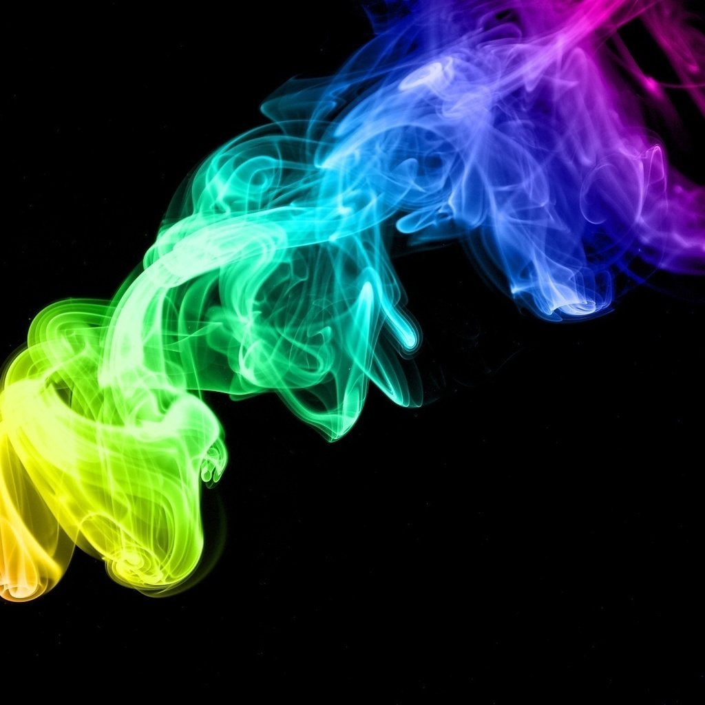 Обои цвета, дым, радуга, черный фон, color, smoke, rainbow, black background разрешение 1920x1080 Загрузить