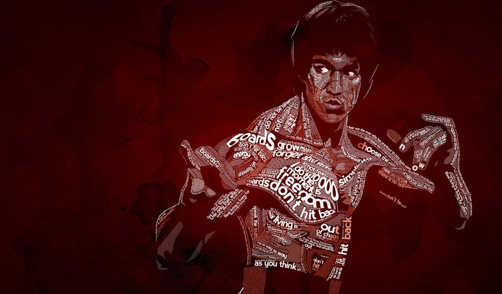 Обои типографика, брюс ли, be water, nautilus d, typography, bruce lee разрешение 1920x1080 Загрузить