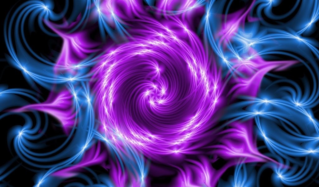 Обои фиолетовый, фрактал, purple, fractal разрешение 1920x1440 Загрузить