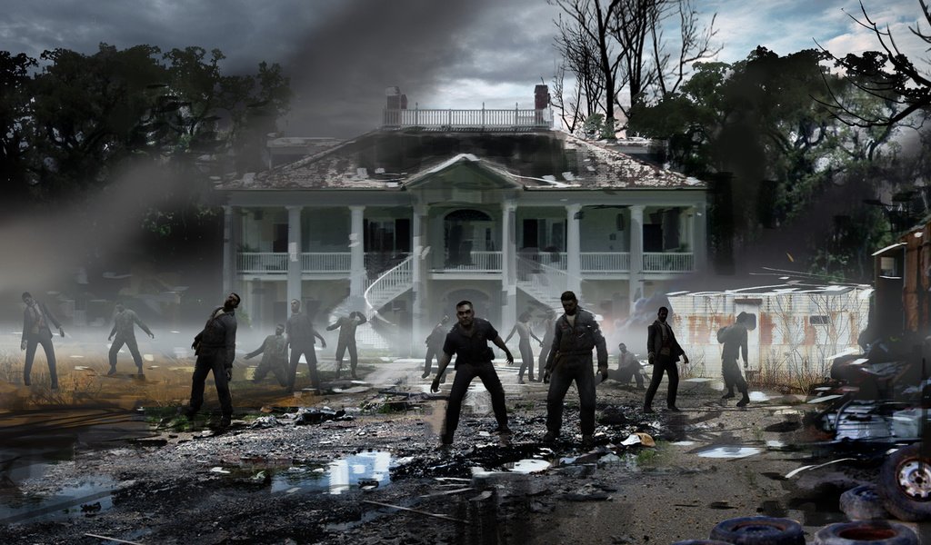 Обои зомби, дом, мусор, left 4 dead, zombies, house, garbage разрешение 2560x1600 Загрузить