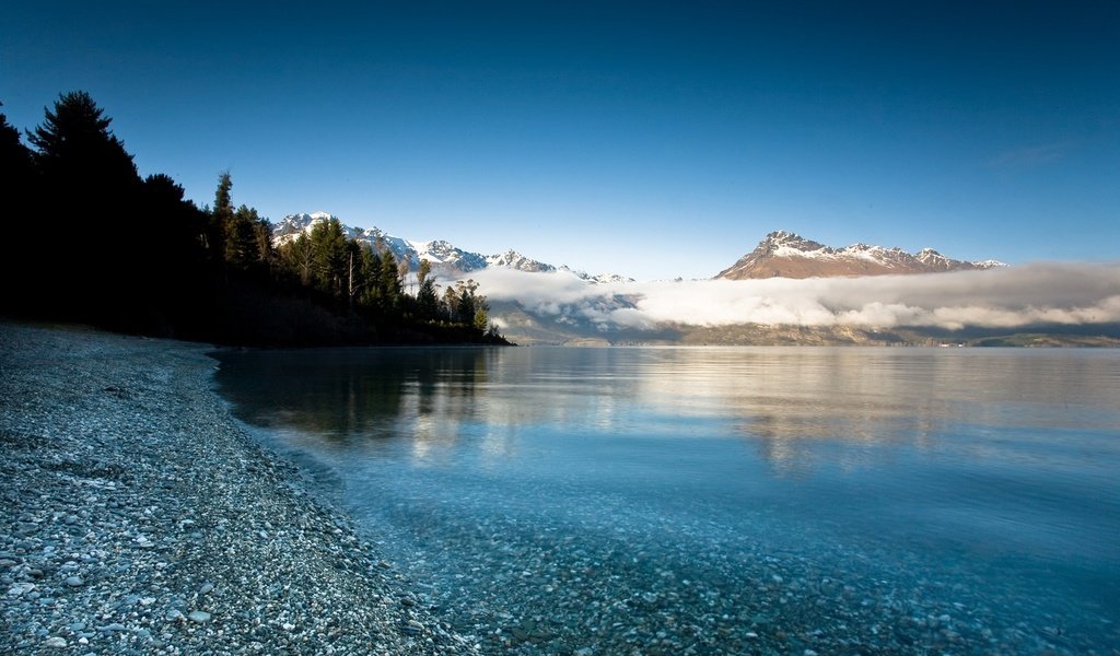 Обои озеро, горы, ловит рыбу, lake, mountains, fishing разрешение 1920x1200 Загрузить