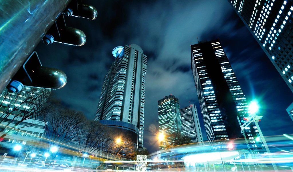 Обои ночь, япония, небоскребы, токио, night, japan, skyscrapers, tokyo разрешение 2047x1359 Загрузить