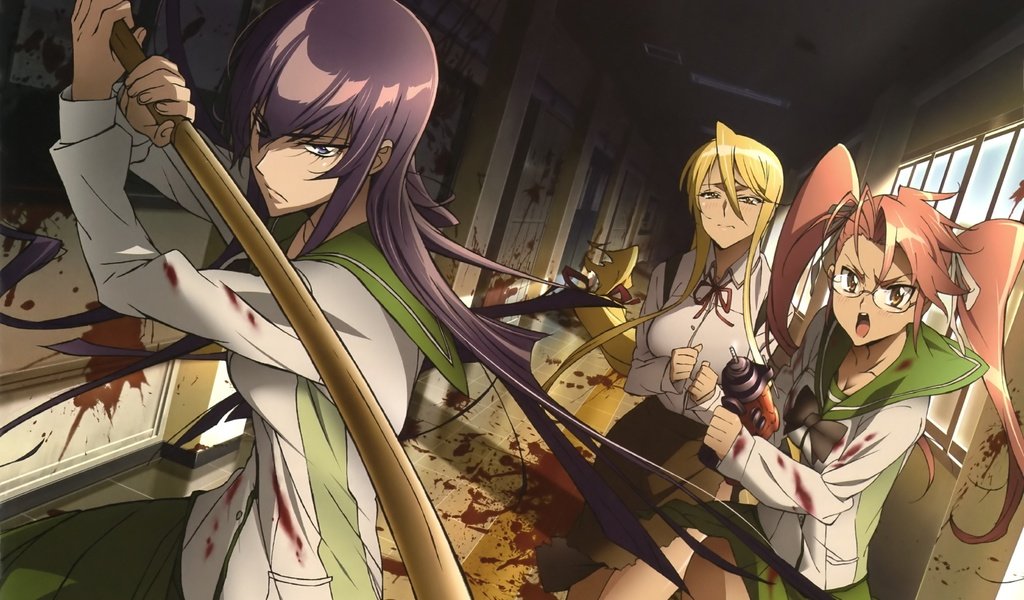 Обои highschool of the dead, sayeko busudzima, saya разрешение 3291x2388 Загрузить