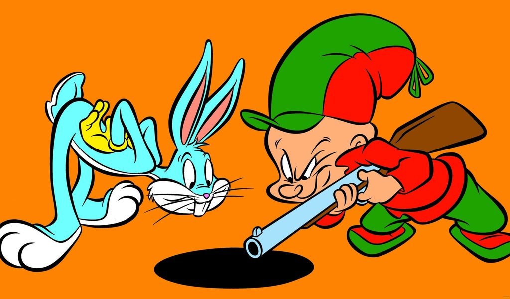 Обои веселые мелодии, луни тюнз, багз банни, funny ringtones, looney tunes, bugs bunny разрешение 3156x1721 Загрузить