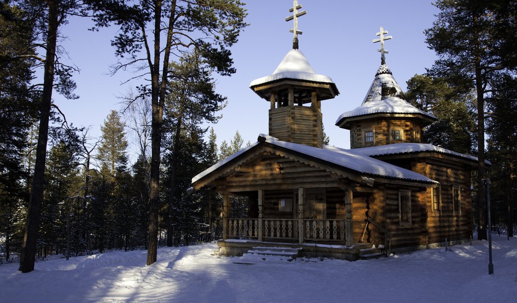 Обои природа, храм, зима, финляндия, монастырь. собор, лапландия, nature, temple, winter, finland, monastery. cathedral, lapland разрешение 2000x1343 Загрузить