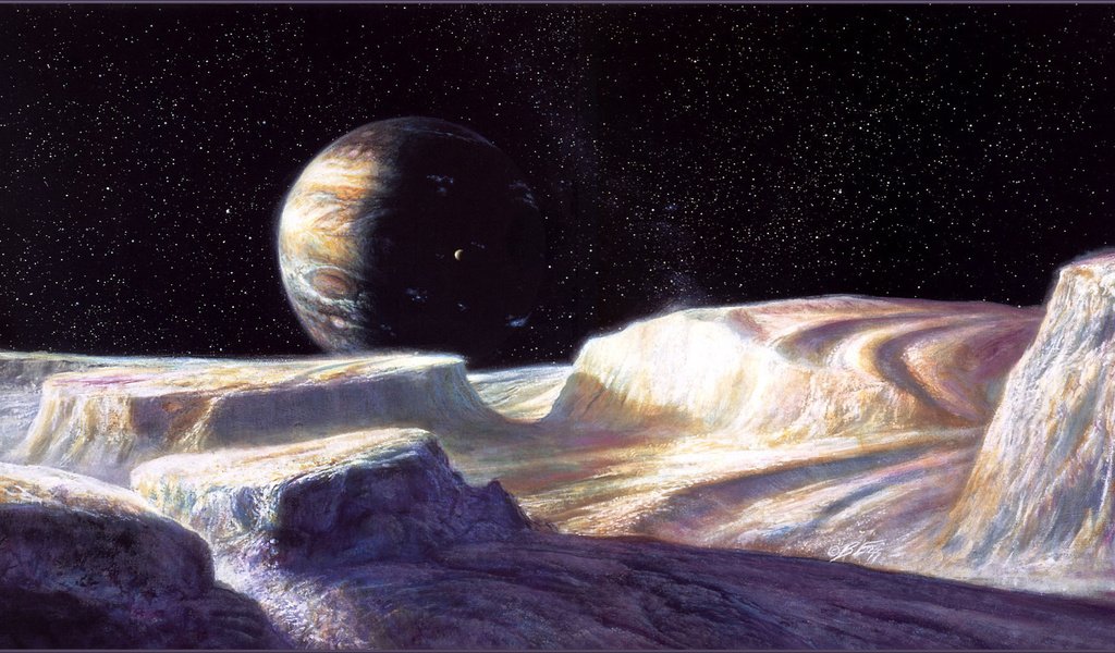 Обои космос, планета, спутник, боб эгглетон, space, planet, satellite, bob eggleton разрешение 1920x1080 Загрузить