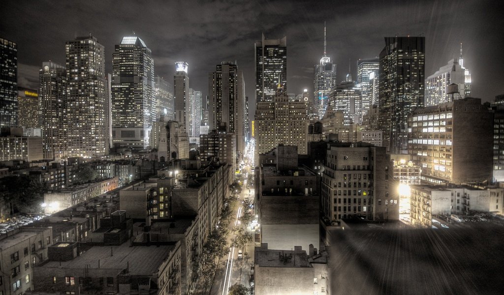 Обои архитектура, ночь, здания, огни, новый, города, вид сверху, йорк, город, небоскребы, мегаполис, нью-йорк, architecture, night, building, lights, new, city, the view from the top, york, the city, skyscrapers, megapolis, new york разрешение 2560x1600 Загрузить