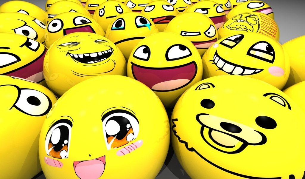 Обои смайлы, шары, кавай, smiles, balls, kawai разрешение 2560x1600 Загрузить