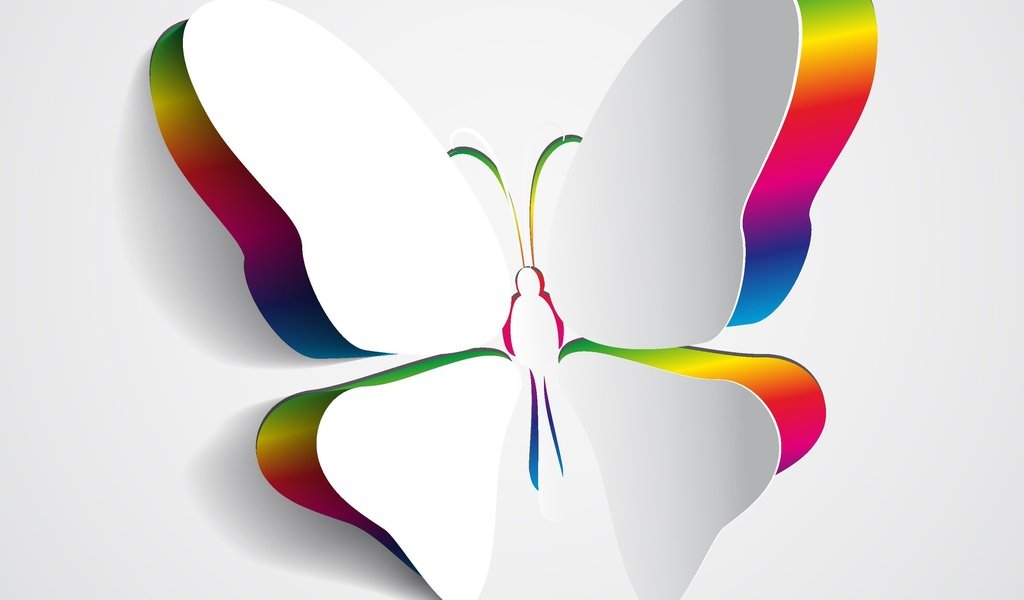 Обои фон, цвет, бабочка, крылья, 3д, background, color, butterfly, wings, 3d разрешение 2995x2142 Загрузить