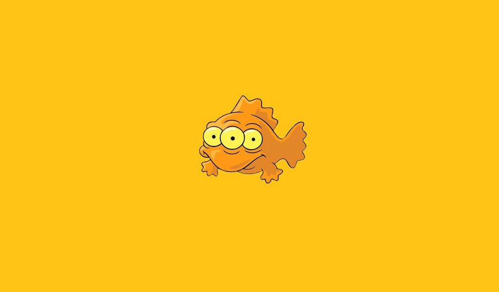 Обои минимализм, апельсин, рыба, симпсоны, simpsons, три глаза, minimalism, orange, fish, the simpsons, three eyes разрешение 1920x1200 Загрузить