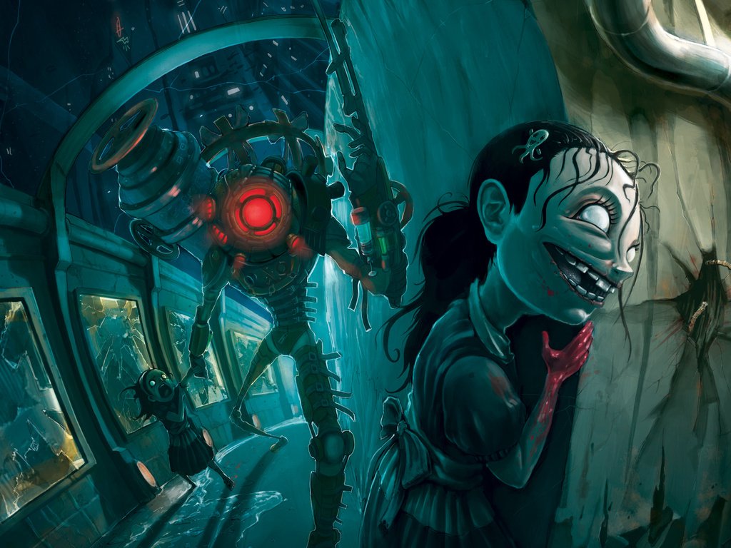 Обои bioshock 2, little sister, маленькие сестры, little sisters разрешение 1920x1200 Загрузить