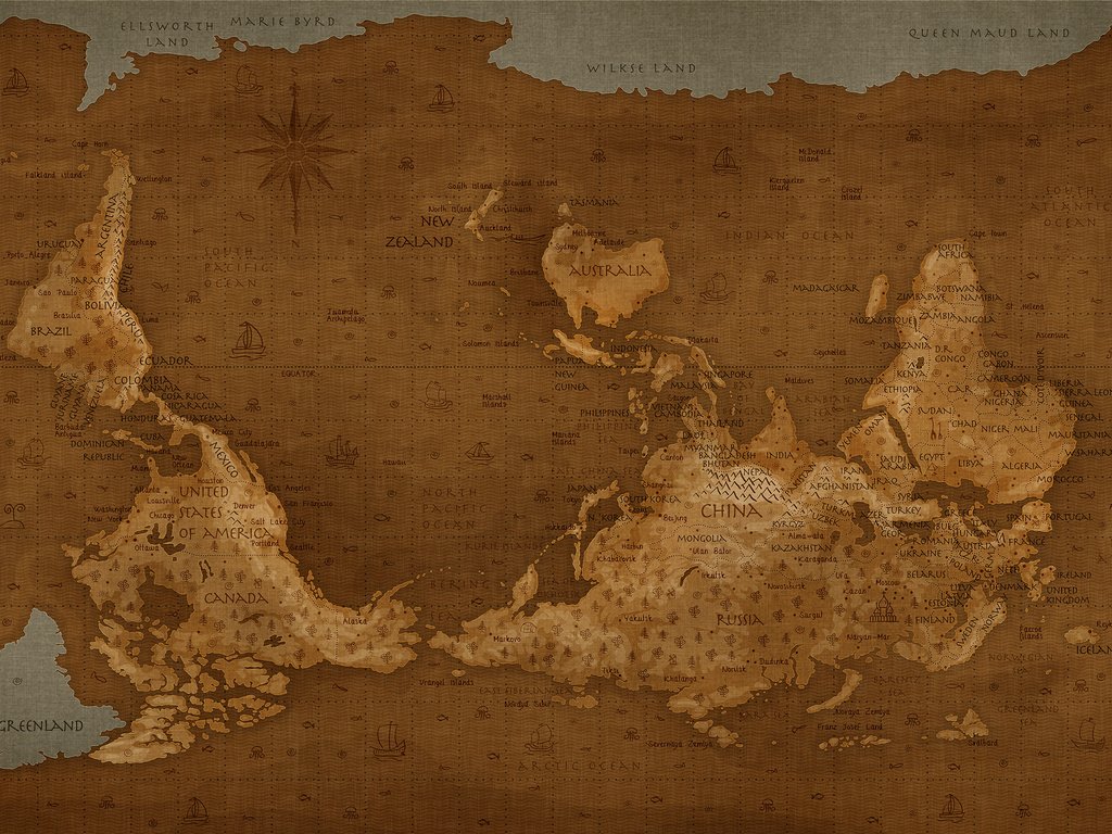 Обои мир, карта, перевернутый, the world, map, inverted разрешение 2560x1600 Загрузить