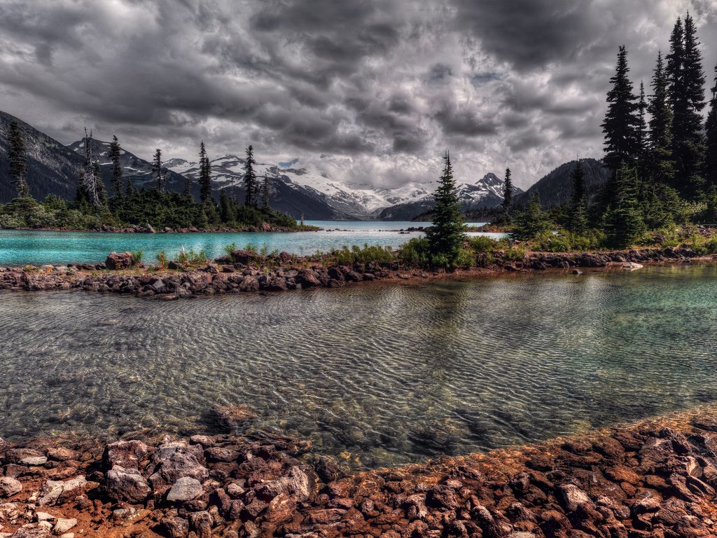 Обои вода, озеро, река, горы, лес, тучи, горная, хвойный, water, lake, river, mountains, forest, clouds, mountain, coniferous разрешение 2560x1600 Загрузить