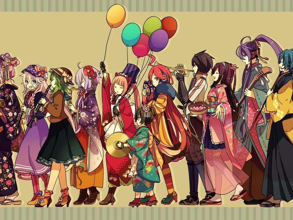 Обои gumi, арт, kaai yuki, kamui gakupo, девушки, mizki, nekomura iroha, вокалоид, vy2, мики, megurine luka, kagamine rin, мику хацунэ, ия, kagamine len, kaito, meiko, yuzuki yukari, akiyoshi, tama-pete, art, girls, vocaloid, miki, hatsune miku, ia разрешение 2409x1080 Загрузить