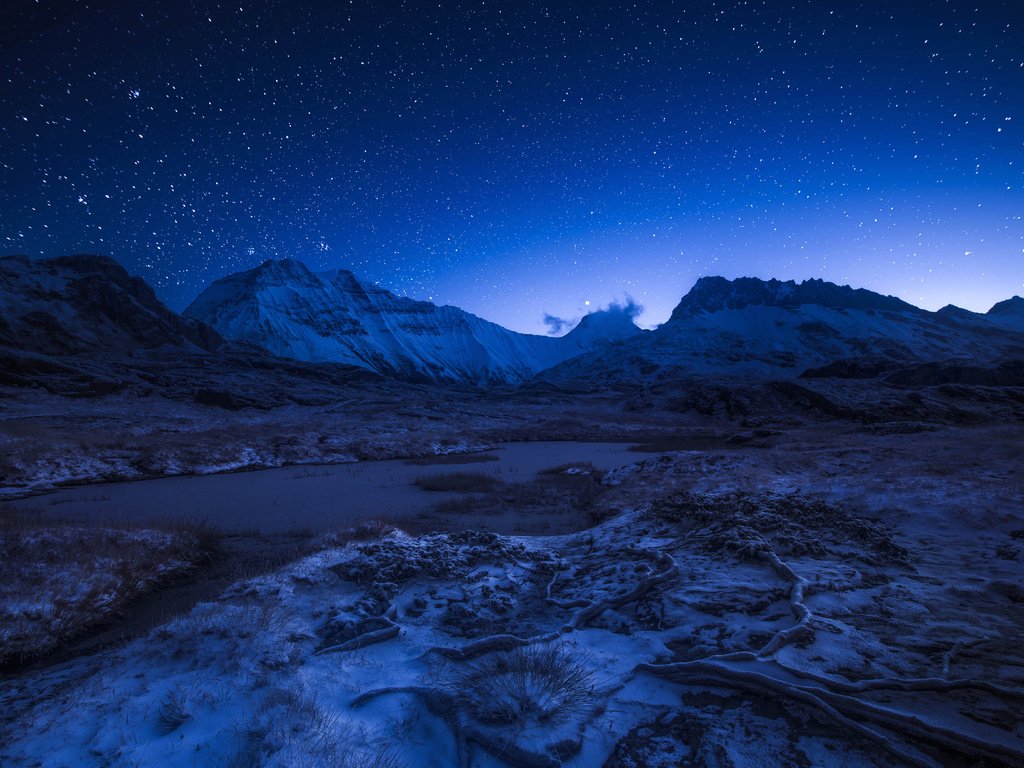 Обои ночь, горы, звезды, франция, альпы, night, mountains, stars, france, alps разрешение 5759x3532 Загрузить