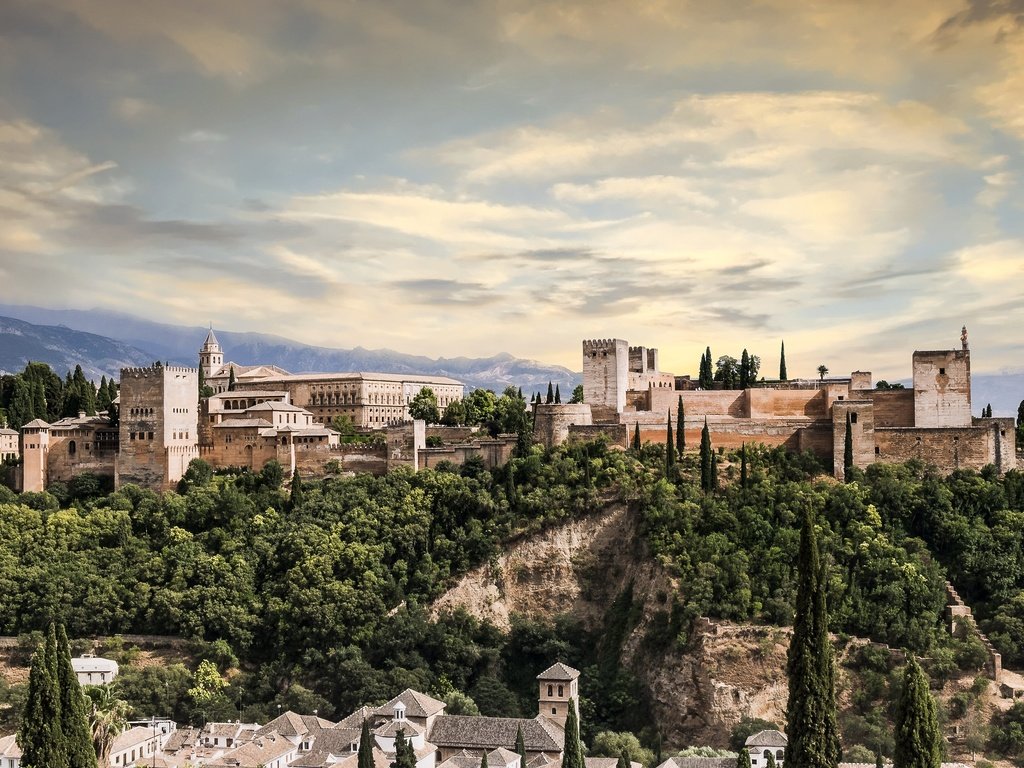 Обои город, дворец, испания, гранада, альгамбра, the city, palace, spain, granada, alhambra разрешение 3000x2000 Загрузить