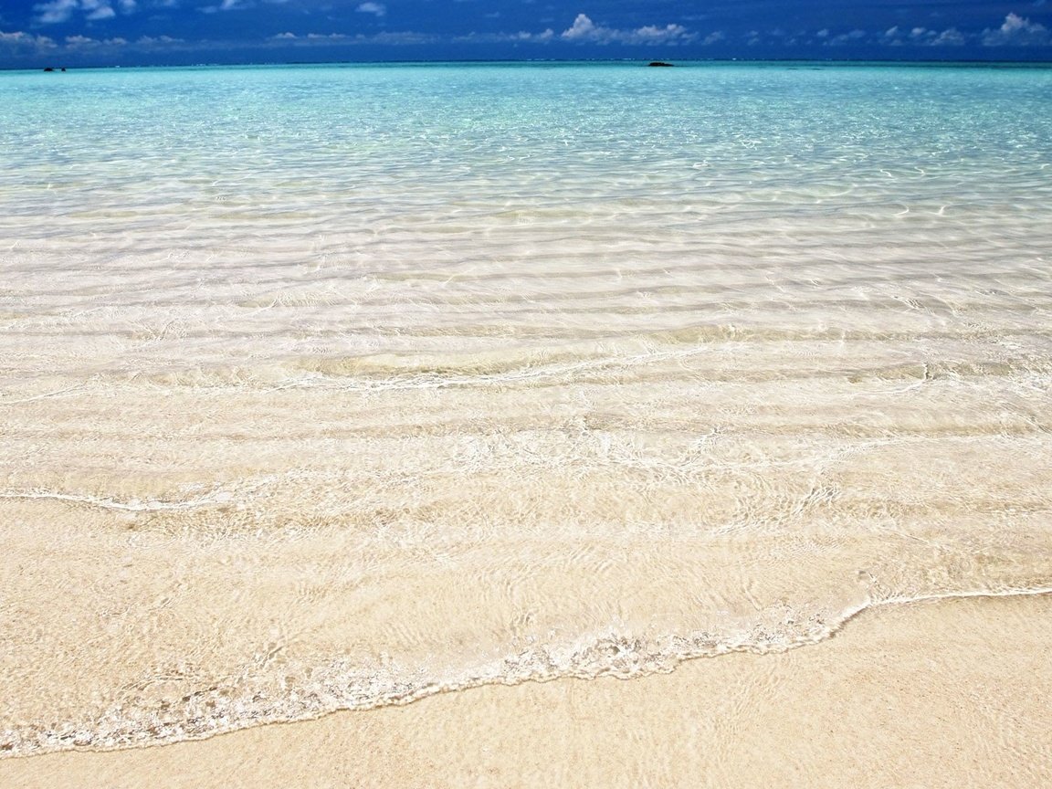 Обои песок, горизонт, волна, океан, sand, horizon, wave, the ocean разрешение 1920x1200 Загрузить