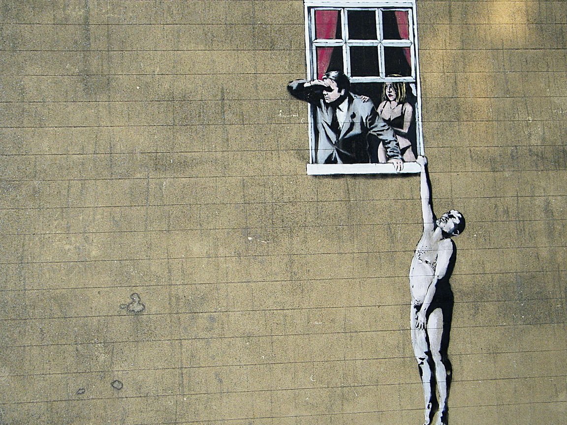 Обои ситуация, banksy, графитти, the situation, graffiti разрешение 2560x1600 Загрузить