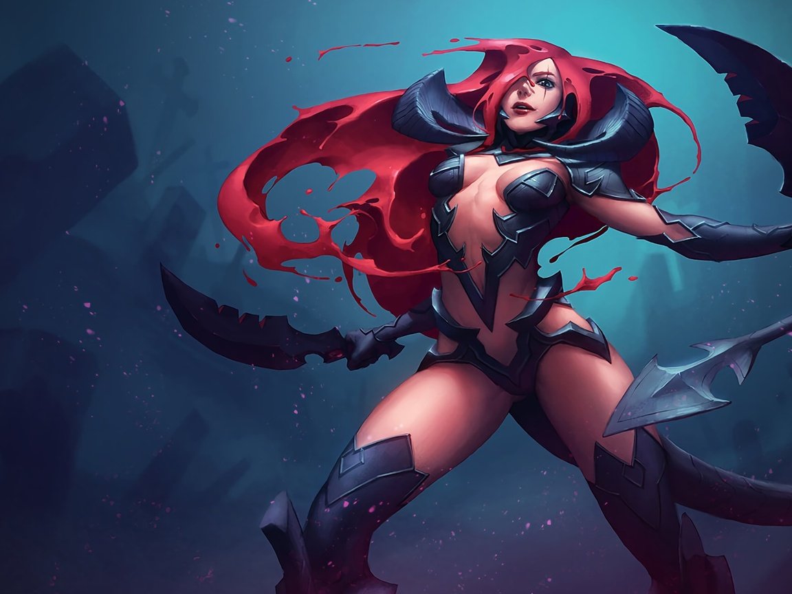 Обои поза, katarina, лига легенд, pose, league of legends разрешение 1920x1080 Загрузить