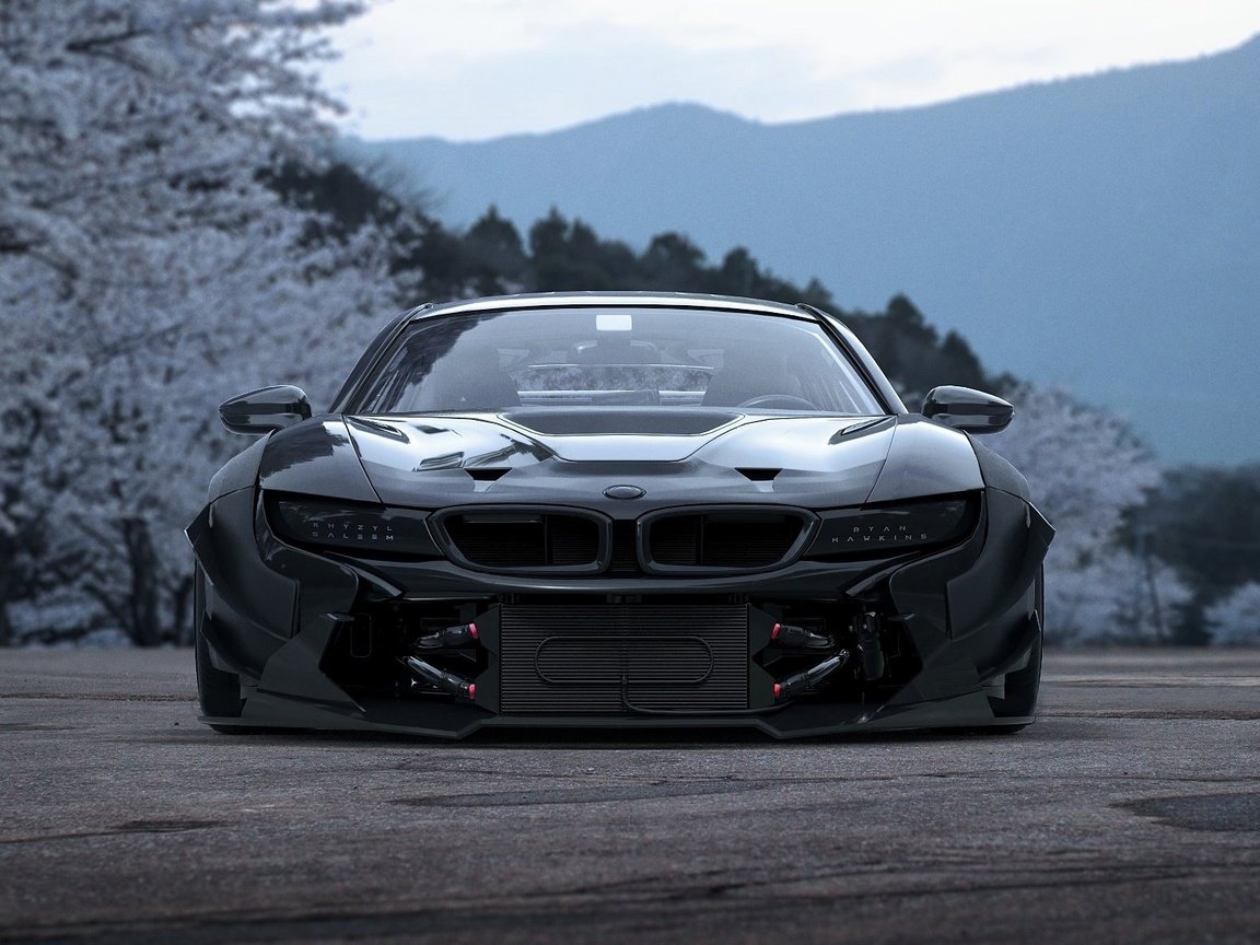 Обои цветы, весна, автомобиль, тюнинг, бмв, bmw i8, flowers, spring, car, tuning, bmw разрешение 1920x1130 Загрузить