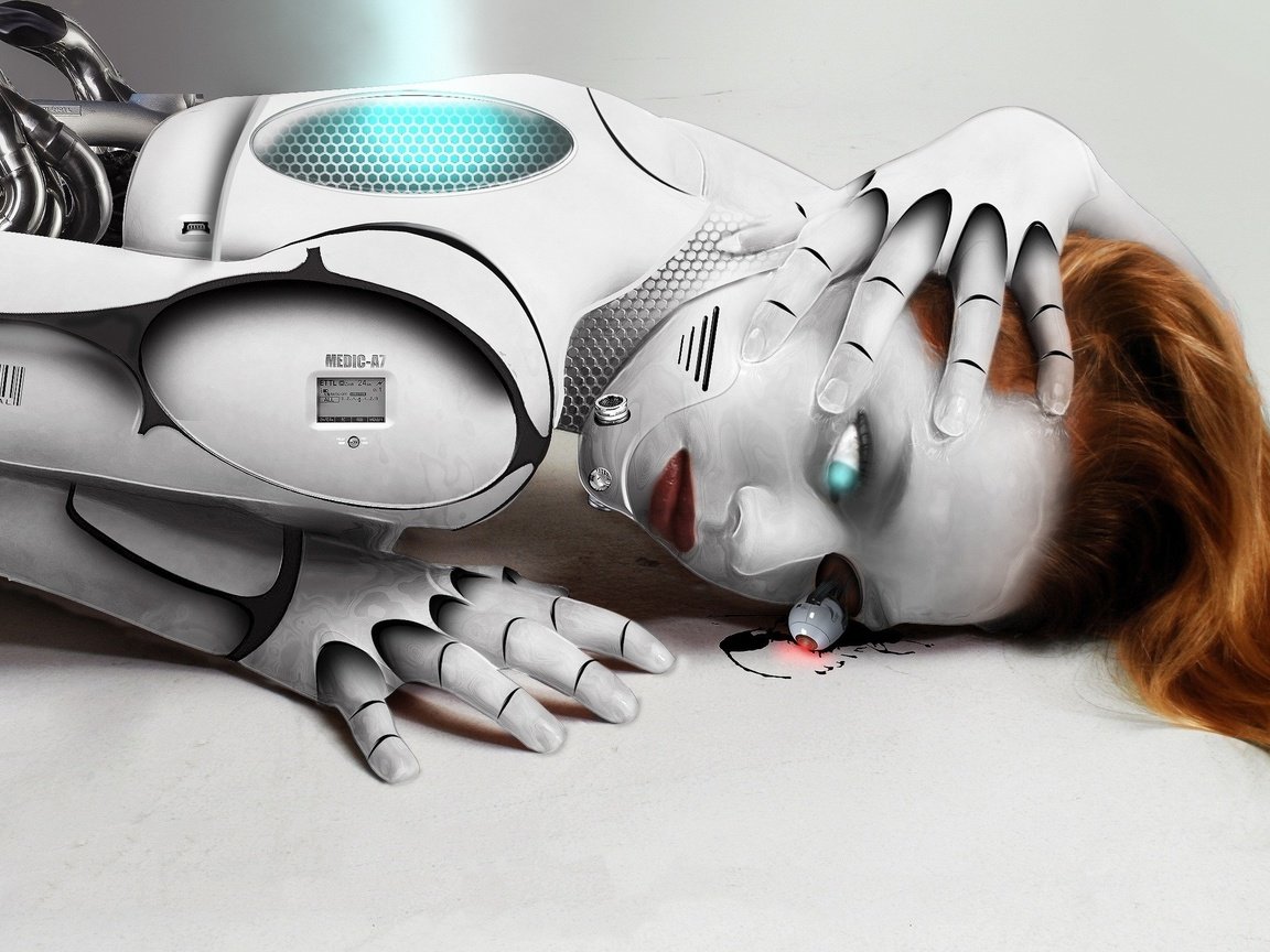 Обои девушка, глаз, киборг, girl, eyes, cyborg разрешение 2560x1440 Загрузить