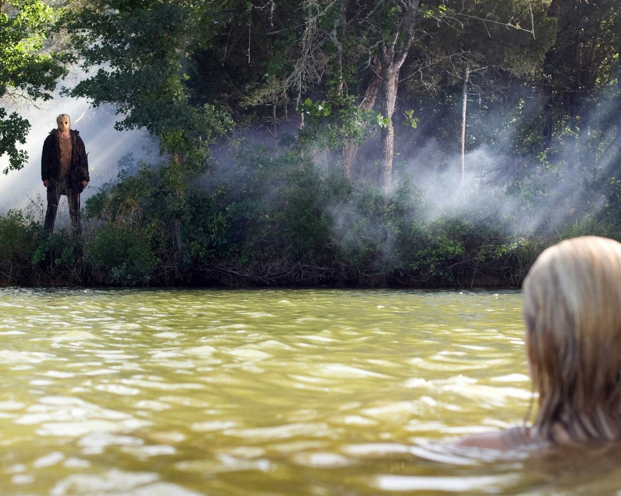 Обои пятница 13, купание, jason voorhees, friday the 13th, bathing разрешение 3375x1906 Загрузить