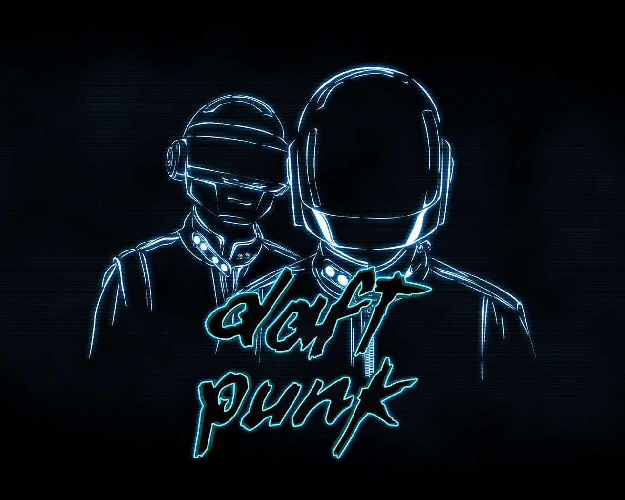 Обои daft punk, силуэты, шлемы, tron version, каски, silhouettes, hats, helmets разрешение 1920x1080 Загрузить