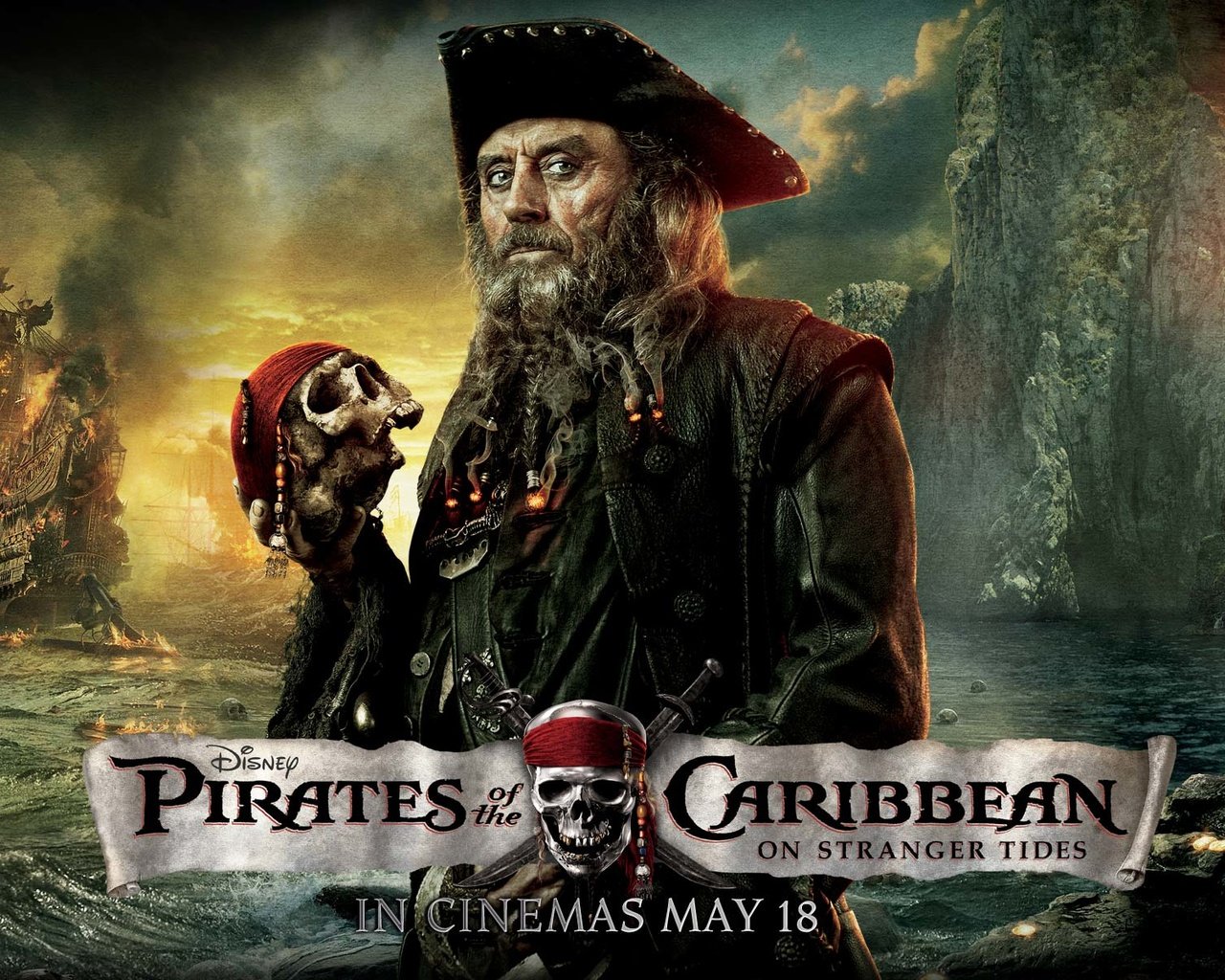 Обои пираты, пираты карибского моря: на странных берегах, черная борода, pirates, pirates of the caribbean: on stranger tides, blackbeard разрешение 1920x1200 Загрузить