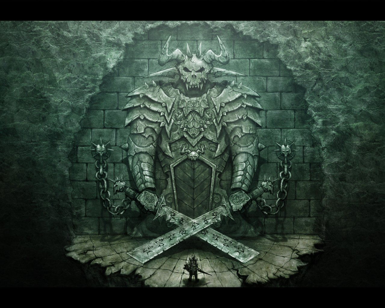 Обои воин, ворота, демон, фотошоп, змейка, warrior, gate, the demon, photoshop, snake разрешение 2000x1187 Загрузить