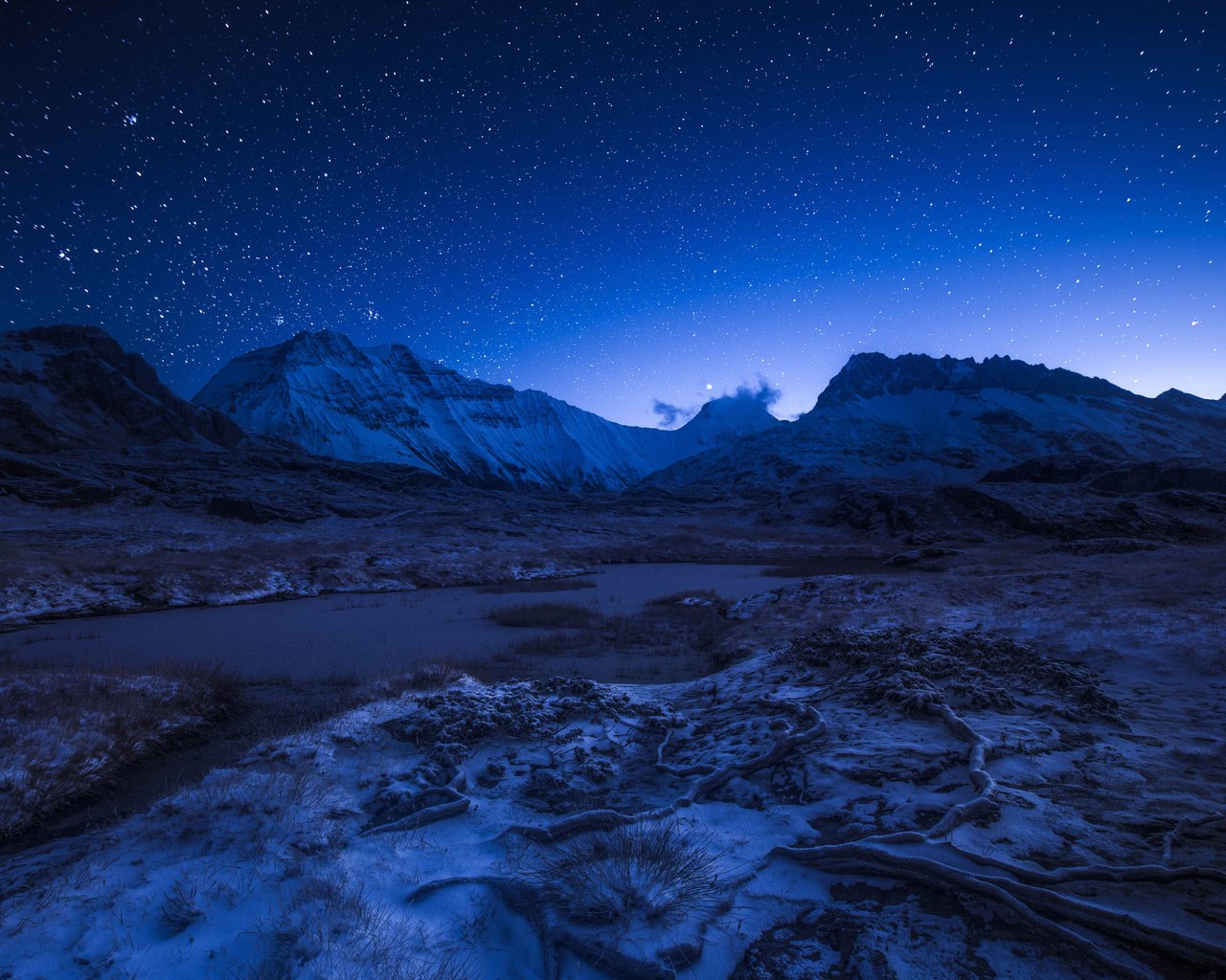 Обои ночь, горы, звезды, франция, альпы, night, mountains, stars, france, alps разрешение 5759x3532 Загрузить