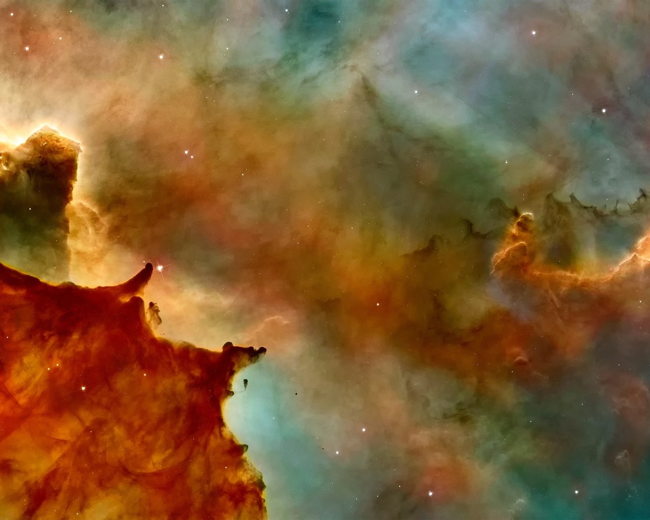 Обои космос, звезды, туманность, space, stars, nebula разрешение 2560x1400 Загрузить