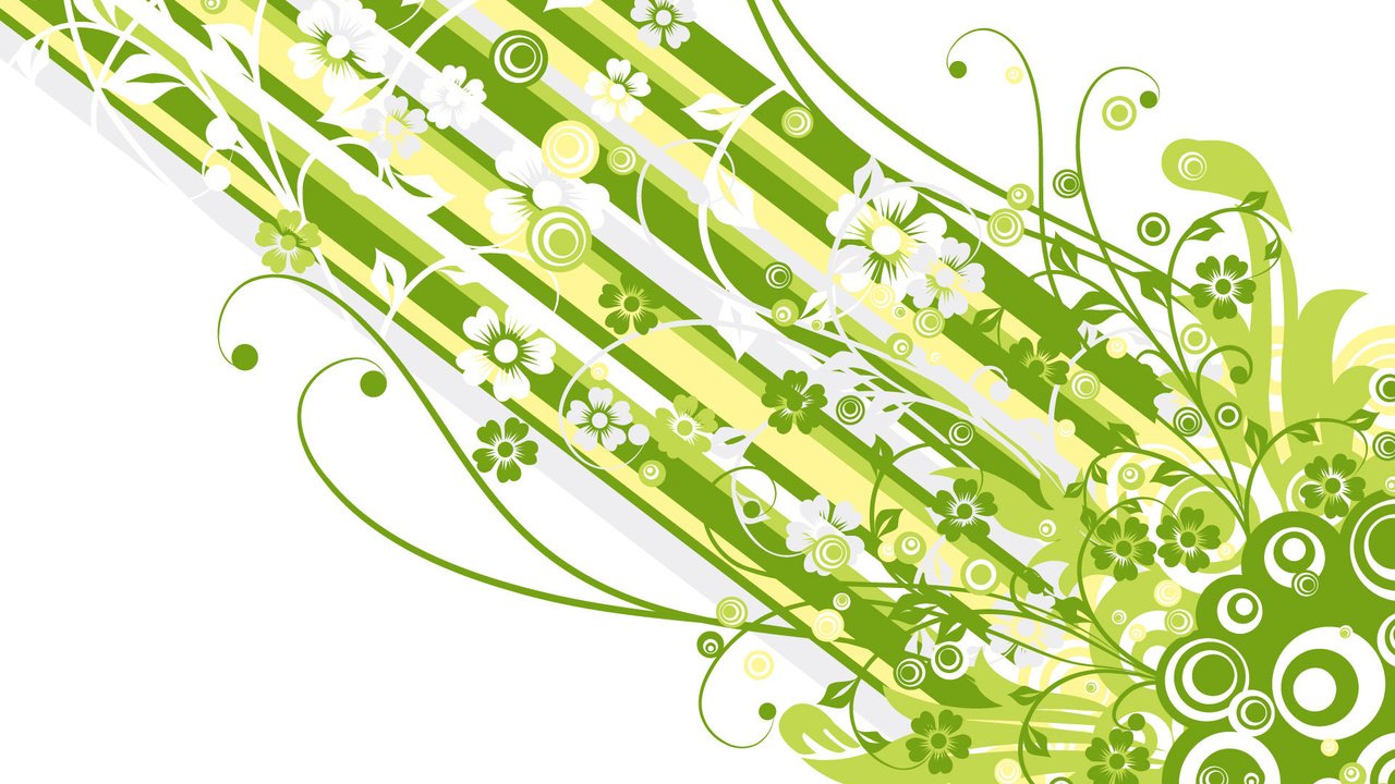 Обои полосы, цветы, линии, зелёный, белый, узоры, валлпапер, strip, flowers, line, green, white, patterns, wallpaper разрешение 1920x1200 Загрузить