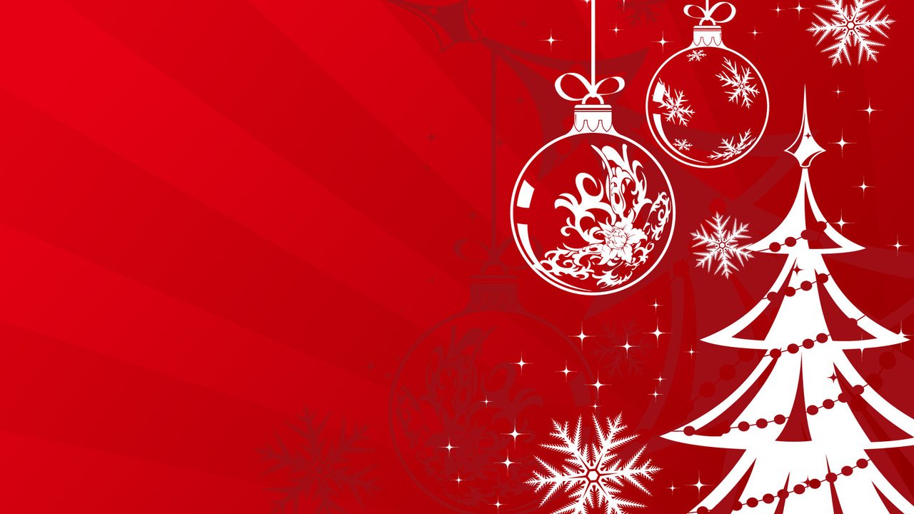Обои новый год, елка, шары, снежинки, фон, цвет, красный, new year, tree, balls, snowflakes, background, color, red разрешение 1920x1200 Загрузить