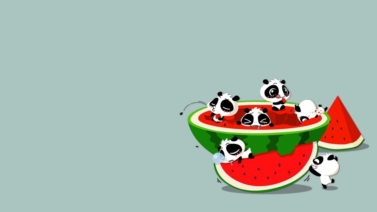 Обои арт, ситуация, панда, аниме, арбуз, м, art, the situation, panda, anime, watermelon, m разрешение 1920x1080 Загрузить