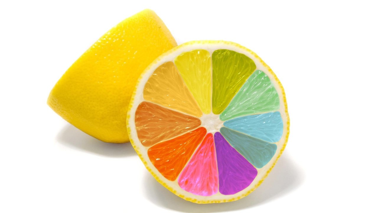 Обои разноцветный, лимон, красочный, компьютерная графика, раминимализм, colorful, lemon, computer graphics, remineralizer разрешение 2560x1920 Загрузить