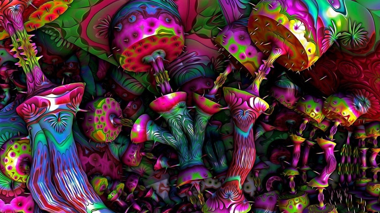 Обои арт, lsd, hd-wallpaper, абстракт, грбы, грибы, красочная, фантазия, разноцветный, яркий, психоделика, фантазии, psy, art, hd wallpaper, abstract, grbi, mushrooms, fantasy, colorful, bright, psychedelic разрешение 1920x1200 Загрузить