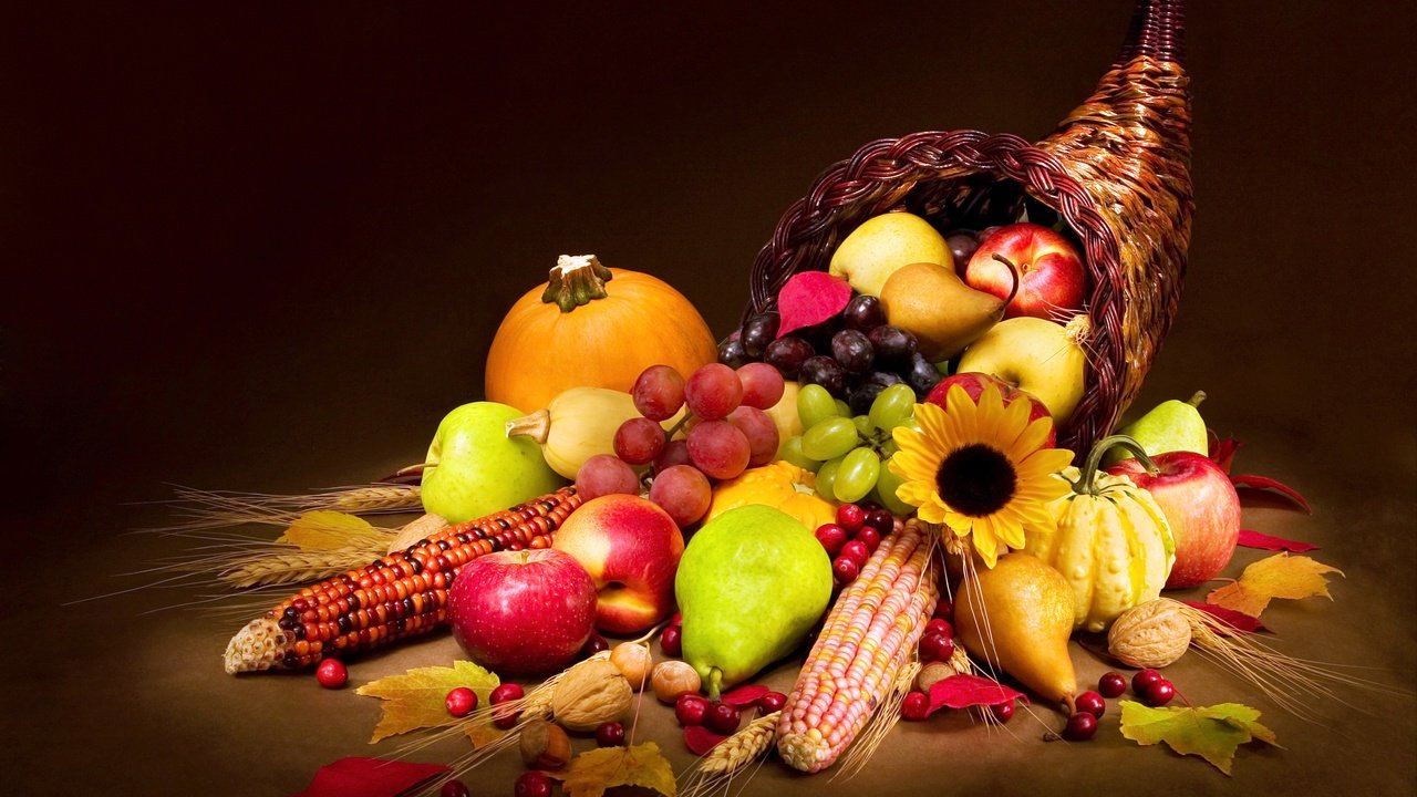 Обои листья, овощи, орехи, тыква, виноград, груши, ягода, фрукты, яблоки, кукуруза, корзина, leaves, vegetables, nuts, pumpkin, pear, grapes, berry, fruit, apples, corn, basket разрешение 3504x2336 Загрузить