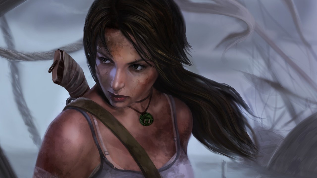 Обои арт, девушка, лара крофт, расхитительница гробниц, art, girl, lara croft, tomb raider разрешение 3515x2710 Загрузить