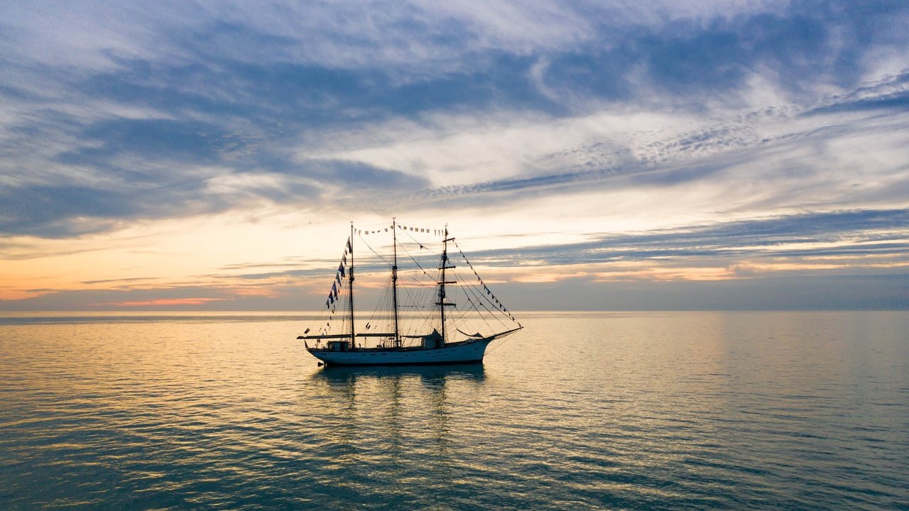 Обои закат, море, парусник, ла-манш, sunset, sea, sailboat, the channel разрешение 1920x1080 Загрузить