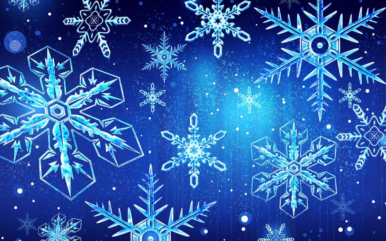 Обои зима, снежинки, синий, winter, snowflakes, blue разрешение 2560x1670 Загрузить