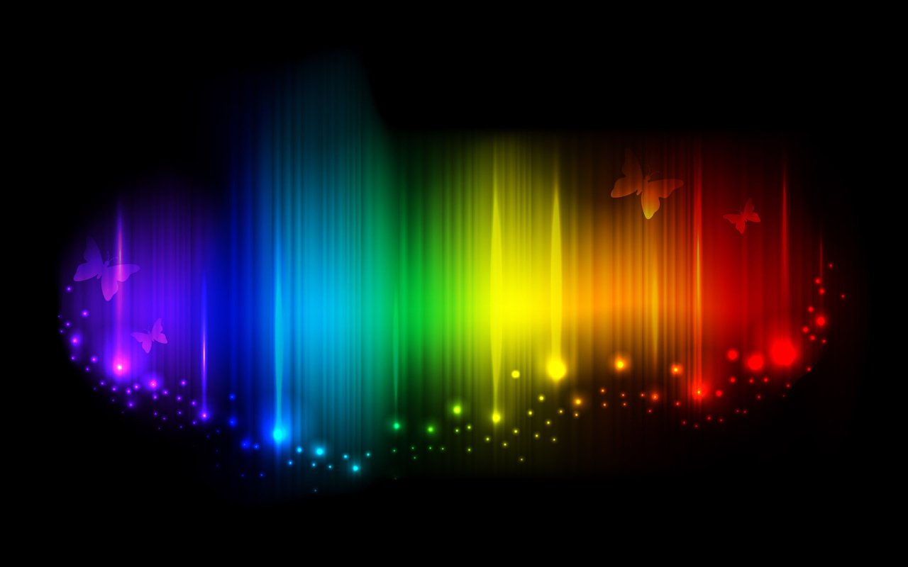 Обои радуга, бабочки, спектр, искорки, rainbow, butterfly, range, sparks разрешение 1920x1200 Загрузить