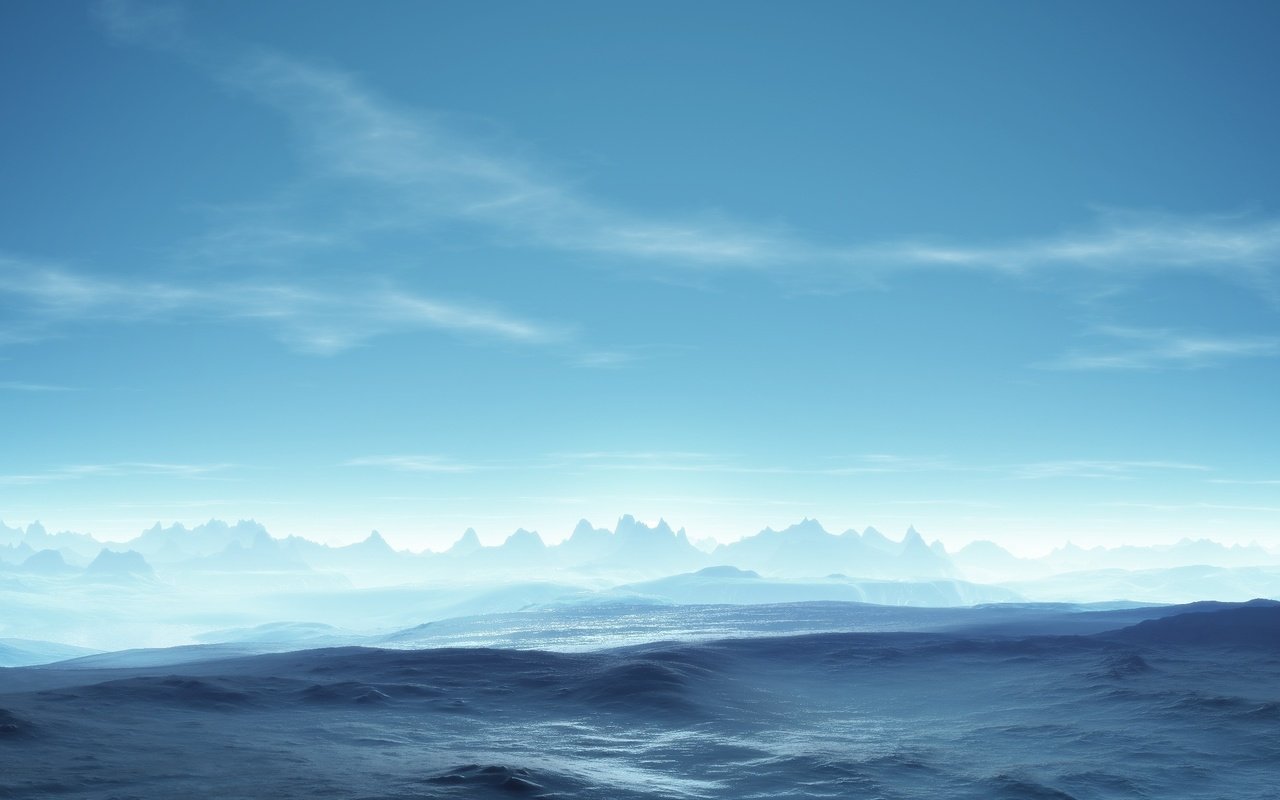 Обои горизонт, безмятежность, синева, horizon, serenity, blue разрешение 3200x1200 Загрузить