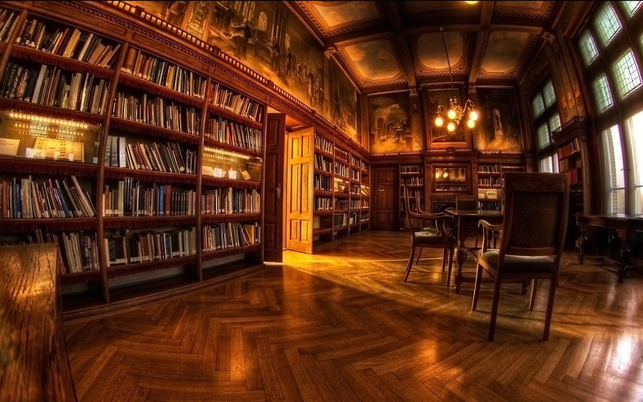 Обои обои, комната, библиотека, wallpaper, room, library разрешение 1920x1200 Загрузить